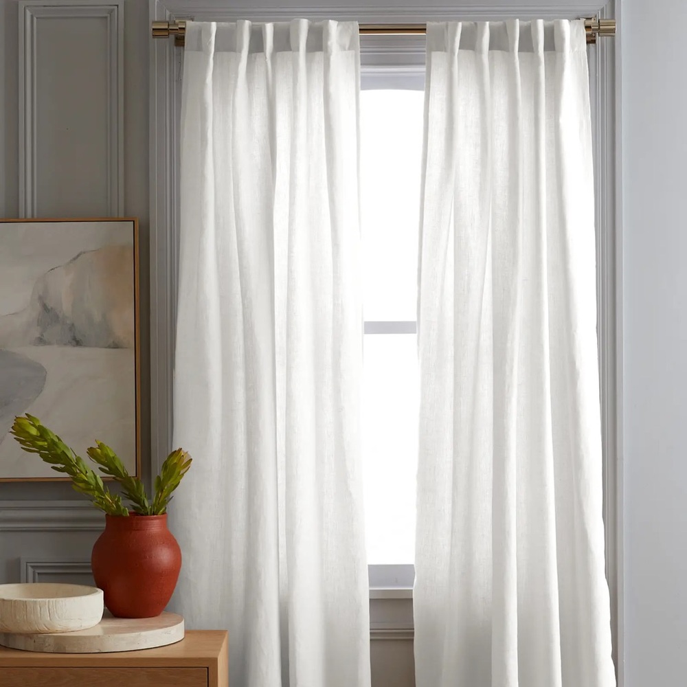Quince EUROPEAN Linen Curtain Panels (Set Of 2)